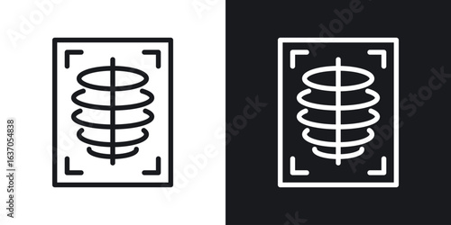 X ray icon thin line outline art. Doodle graphics
