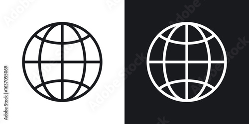 Web icon thin line outline art. Doodle graphics