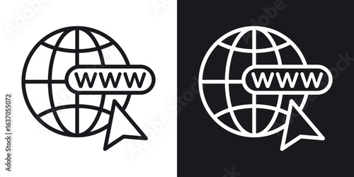 Website icon thin line outline art. Doodle graphics