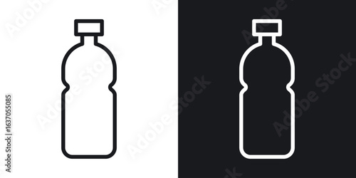 Water bottle icon thin line outline art. Doodle graphics
