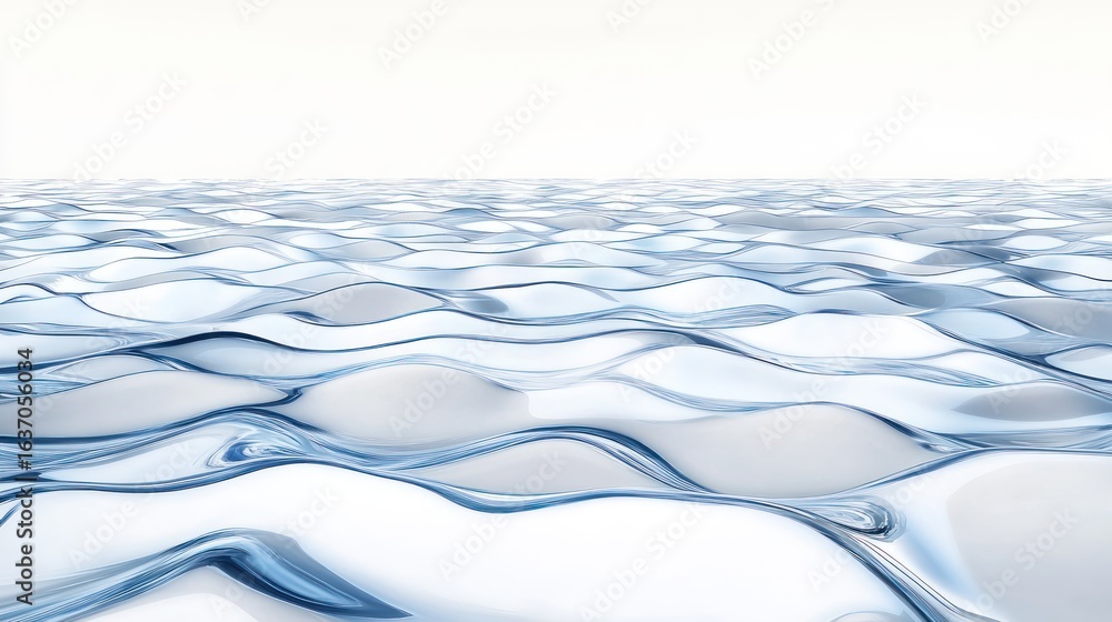 Fototapeta premium Calm blue water waves, serene background, pure texture, website design