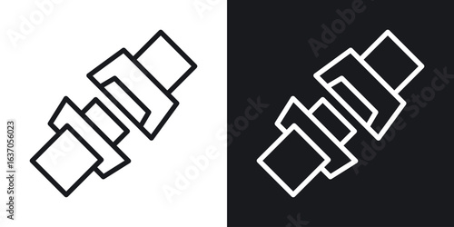 Seatbelt icon thin line outline art. Doodle graphics