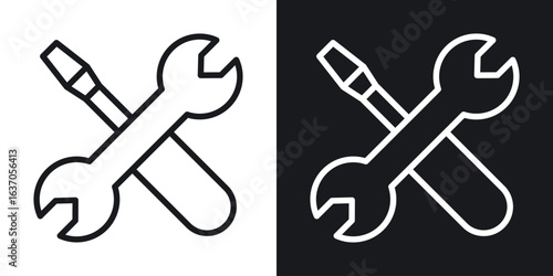 Repair icon thin line outline art. Doodle graphics