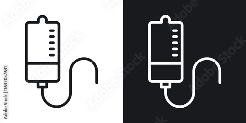 IV bag icon thin line outline art. Doodle graphics