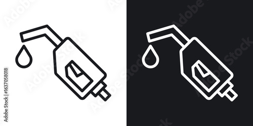 Fuel icon thin line outline art. Doodle graphics