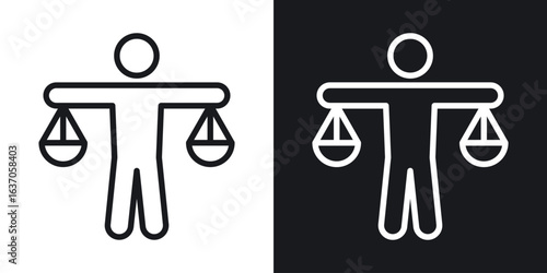Ethics icon thin line outline art. Doodle graphics