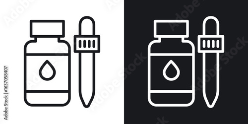 Essential oils icon thin line outline art. Doodle graphics
