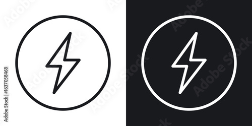 Electricity icon thin line outline art. Doodle graphics