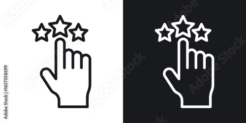 Customer feedback icon thin line outline art. Doodle graphics