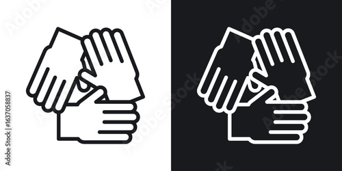 Collaboration icon thin line outline art. Doodle graphics