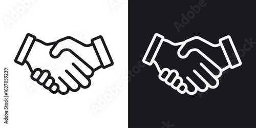 Business deal icon thin line outline art. Doodle graphics