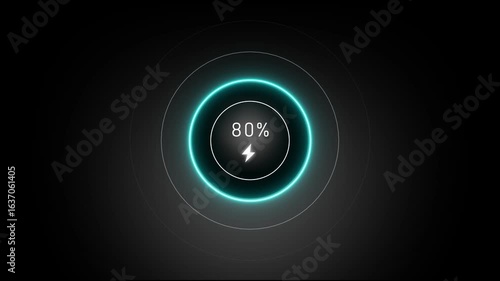 Loading screen at 96%, screen cell phone display while charging battery 96%.