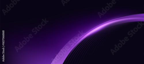 Modern abstract purple wave on dark background,tech banner, corporate business concept, hi-tech abstract background, vector illustration for business or presentation
