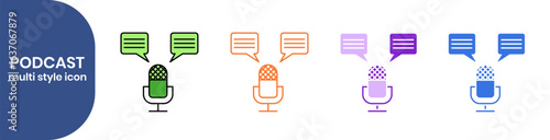 podcast icon element for design