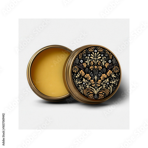 Luxurious Floral Balm in Antique Gold Tin