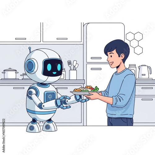 Futuristic Robot Assistant For Daily Life.eps