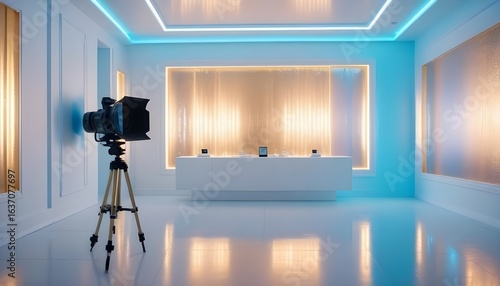 Photo interior modern design room 3d illustration