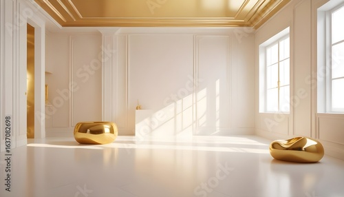 Photo interior modern design room 3d illustration