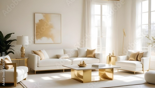 Photo interior modern design room 3d illustration