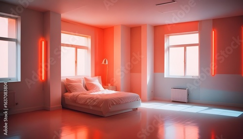 Photo interior modern design room 3d illustration