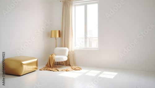 Photo interior modern design room 3d illustration
