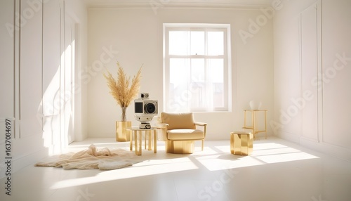 Photo interior modern design room 3d illustration