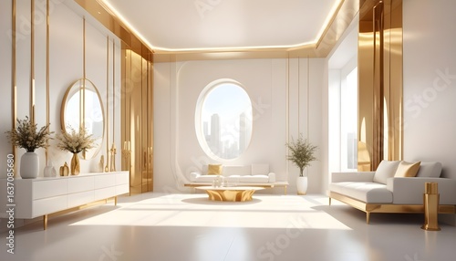 Photo interior modern design room 3d illustration