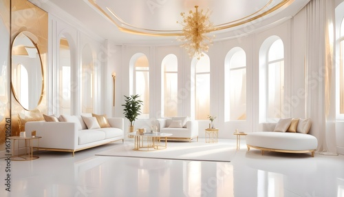 Photo interior modern design room 3d illustration