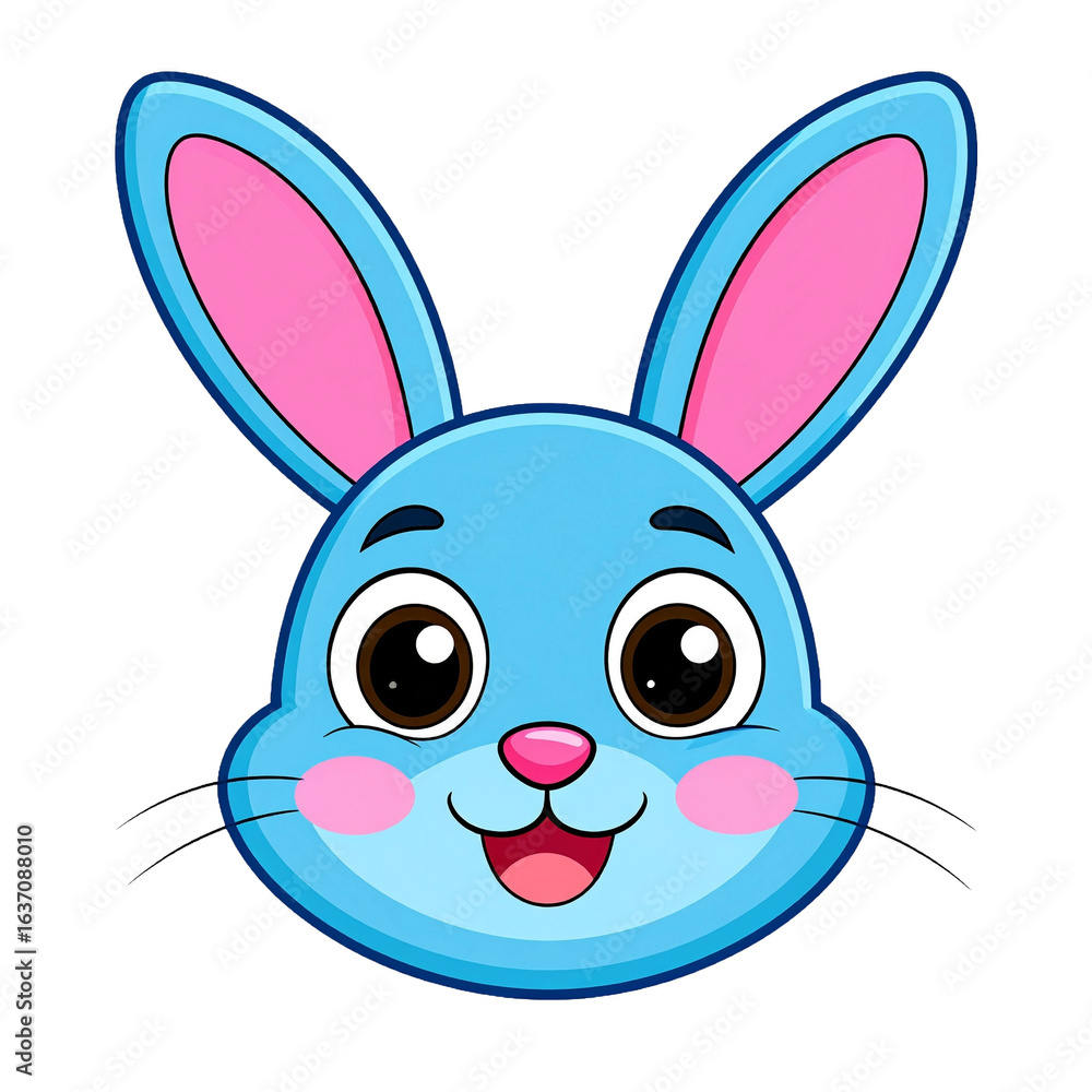 Fototapeta premium cute cartoon style bunny illustration isolated png