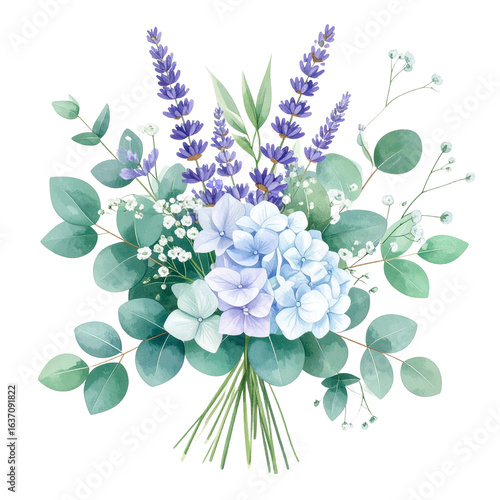 watercolor daisy wedding bouquet illustration isolated png