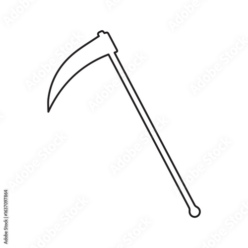 grim reaping line icon