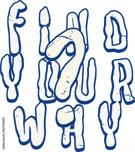 typography cartoon style text design for streetwear, t-shirt, or wall art design - Vector