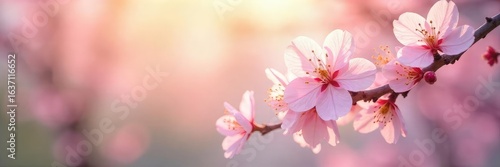 Soft, pastel-colored spring blossoms in full bloom, bathed in the gentle April sunlight Perfect for spring themes, Easter, and pastel color palettes A delicate and peaceful scene , april, pastel, new