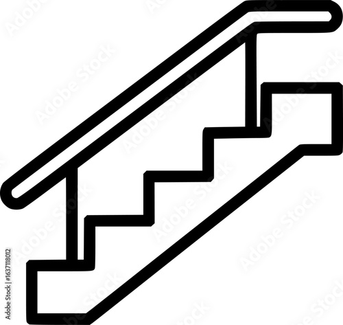 Stairs staircase outline icon vector
