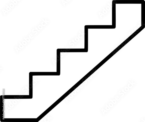 Stairs staircase outline icon vector

