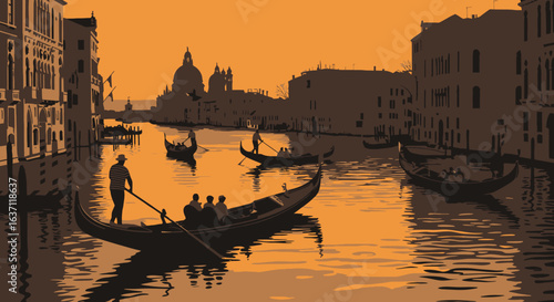 venice italy sunset