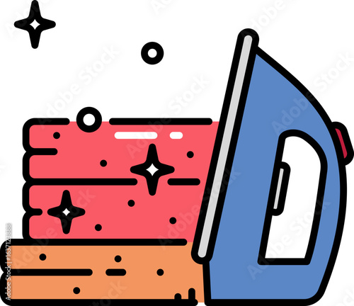 Iron clothes line icon