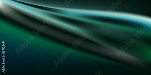 Abstract green and black gradient waves flowing with smooth curves and blended colors.vector eps10