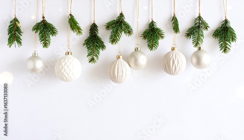 Wallpaper Mural Elegant Christmas ornaments and fir branches Torontodigital.ca