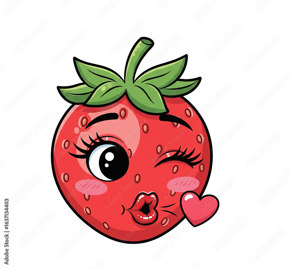 Obraz premium vector illustration of a strawberry