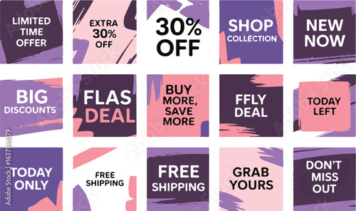 Colorful Sale and Promotion Labels