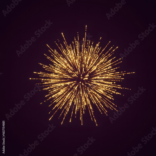 Wallpaper Mural Golden Burst in the Dark: A vibrant burst of golden light explodes against a deep, mysterious backdrop, creating a sense of wonder and celebration. This image captures a moment of pure visual delight. Torontodigital.ca