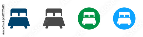 Bed icon for booking, travel, hotel, home.