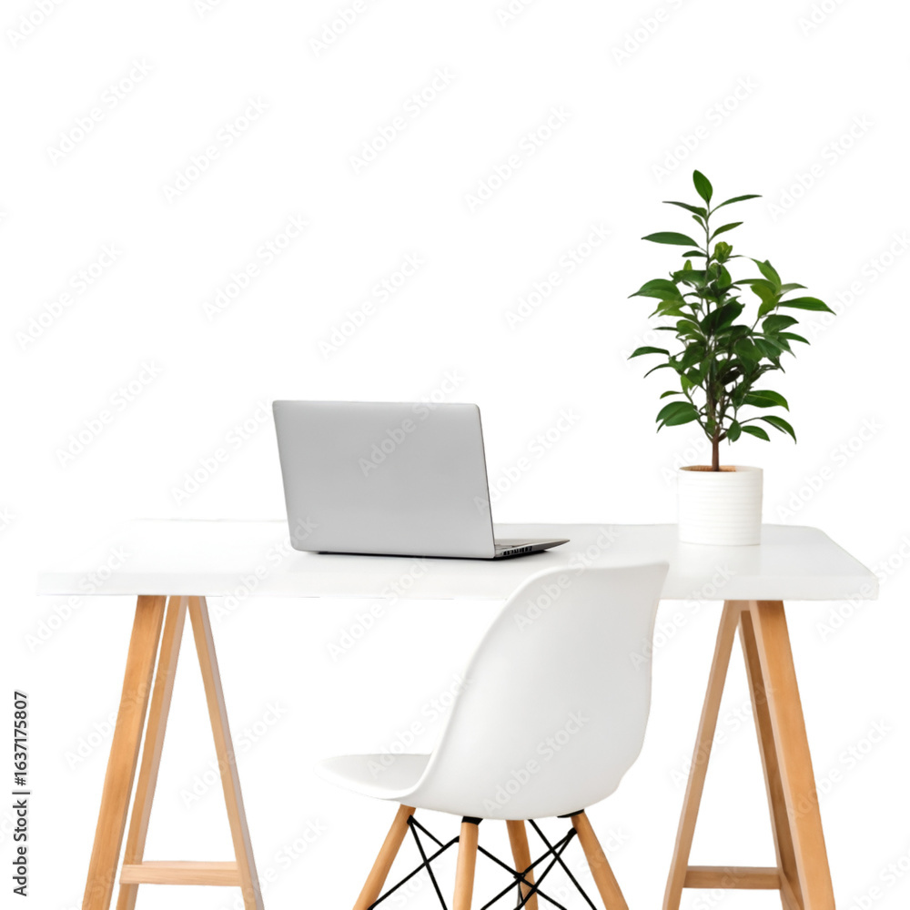 Fototapeta premium chair and table with flowers