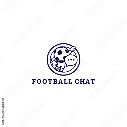 Football cheat logo style icon design template vector illustration 