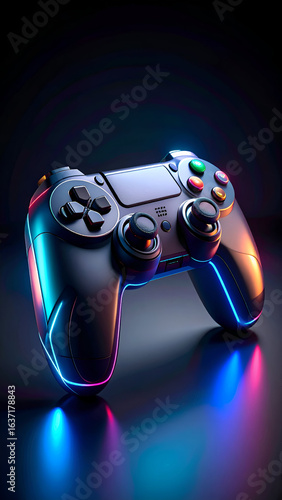 Gamer Controller Neon Lights.