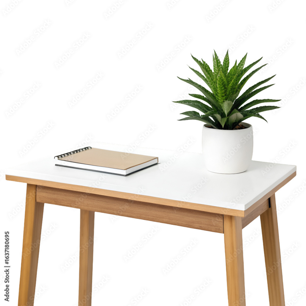 Fototapeta premium office desk with green plant