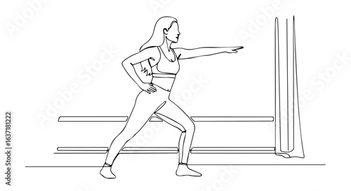 Fitness at home workout routine for women.  Woman performing fitness at home exercise routine in living room.  Simple fitness at home exercise for beginners.  Fitness at home is great for wellness.