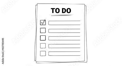 To do list reminder on paper with checked task provides structure. To do list includes items and a tick in box. Cozy workspace makes to do list useful for productivity.