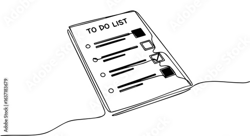To do list is displayed with pen marking assignments, isolated on white. To do list with important tasks, a checklist reminder for daily activities, and appointments.